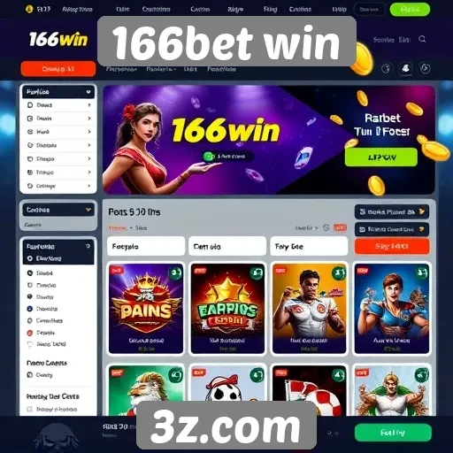 Análise da interface do site de jogos 166bet win